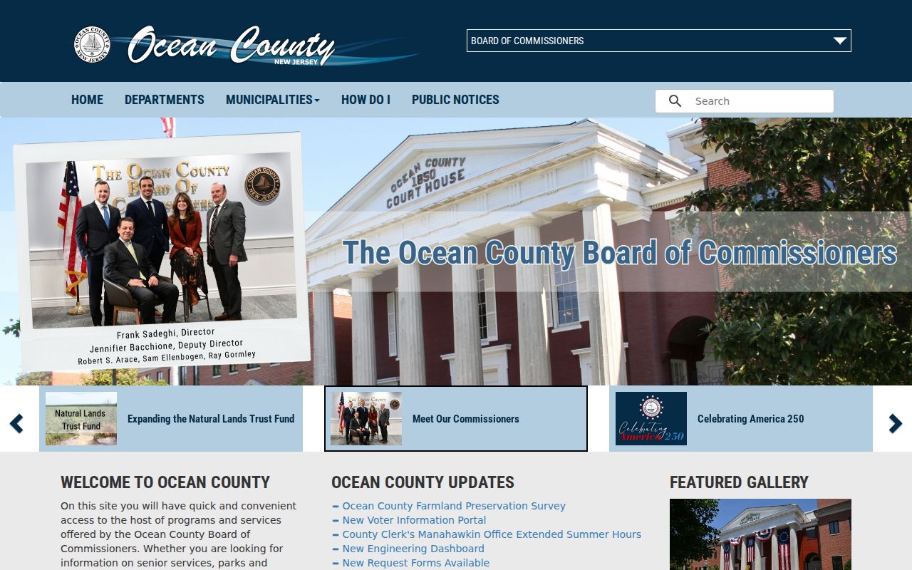 Ocean County government criminal record offices