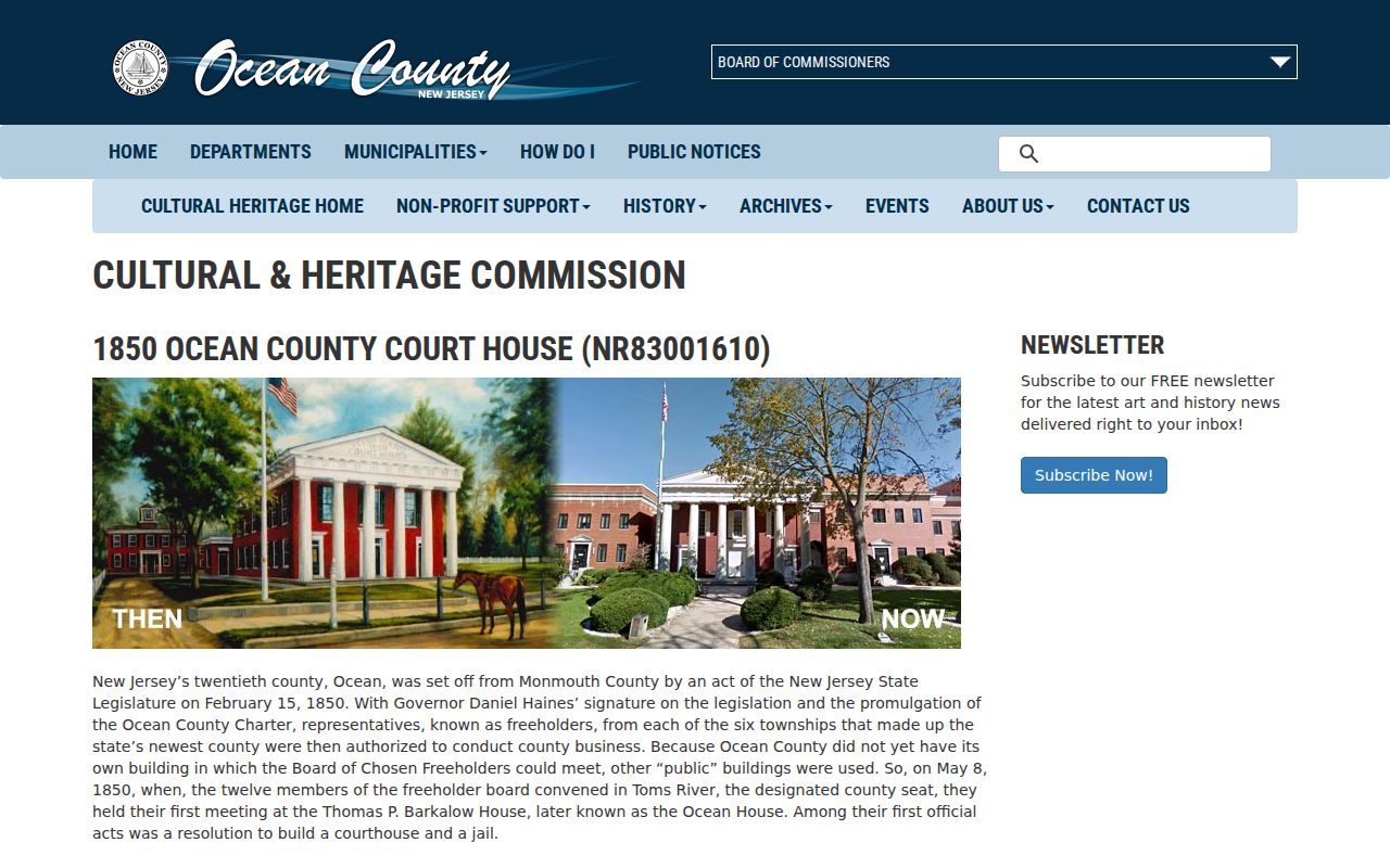 Historic Ocean County courthouse and criminal record history