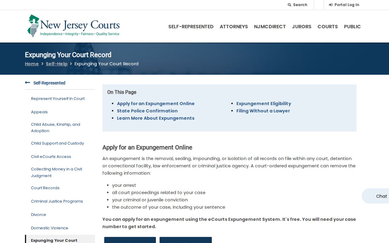 Ocean County criminal record expungement guidance