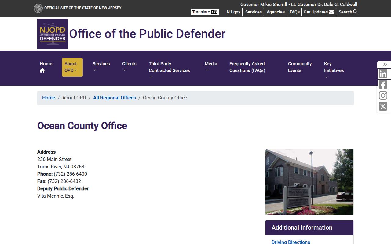 Ocean County criminal case Public Defender office